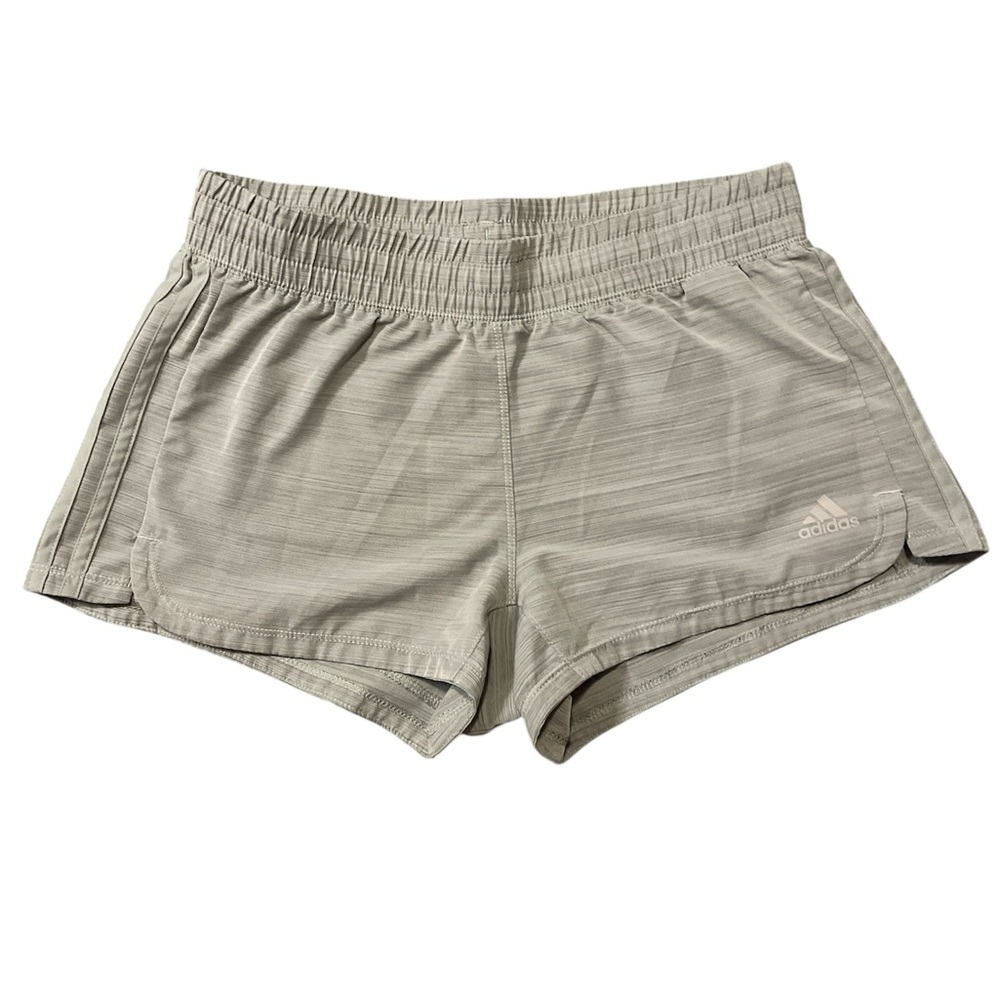 Adidas Gray Athletic Shorts Lightweight Elastic Waist